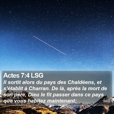 Actes 7:4 LSG Bible Verse Image