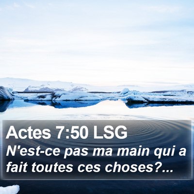 Actes 7:50 LSG Bible Verse Image