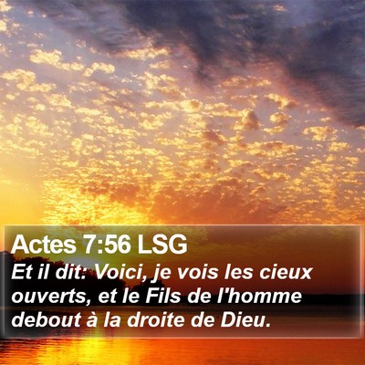 Actes 7:56 LSG Bible Verse Image