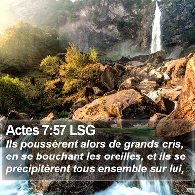 Actes 7:57 LSG Bible Verse Image