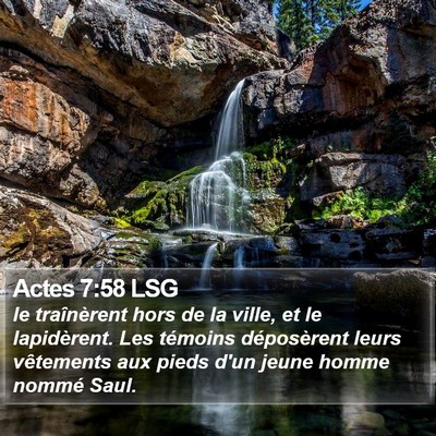 Actes 7:58 LSG Bible Verse Image