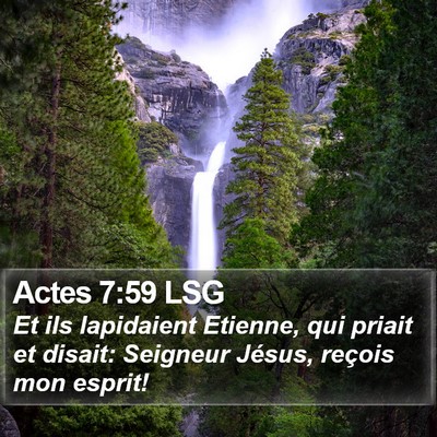 Actes 7:59 LSG Bible Verse Image