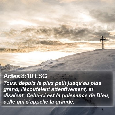 Actes 8:10 LSG Bible Verse Image