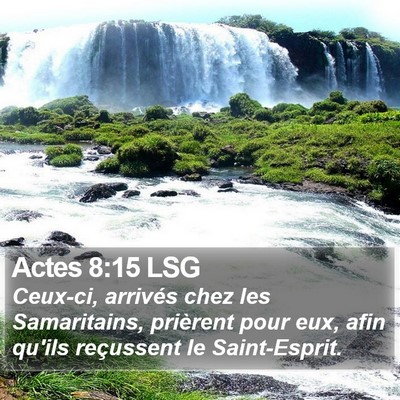 Actes 8:15 LSG Bible Verse Image