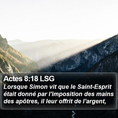 Actes 8:18 LSG Bible Verse Image
