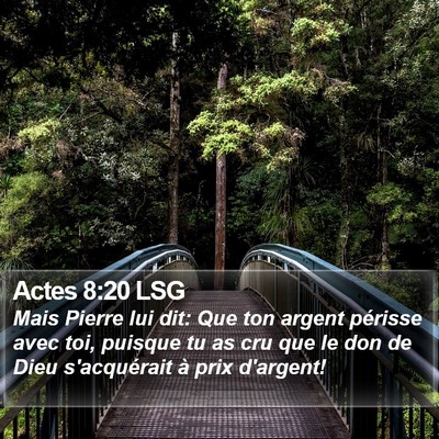 Actes 8:20 LSG Bible Verse Image