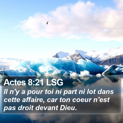 Actes 8:21 LSG Bible Verse Image