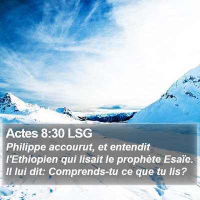 Actes 8:30 LSG Bible Verse Image