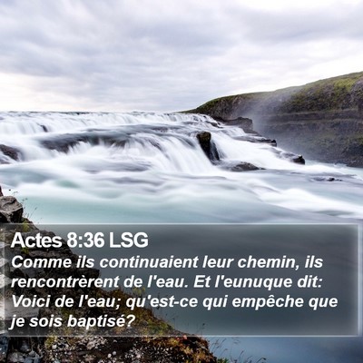 Actes 8:36 LSG Bible Verse Image