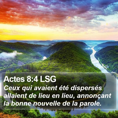Actes 8:4 LSG Bible Verse Image