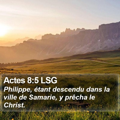 Actes 8:5 LSG Bible Verse Image