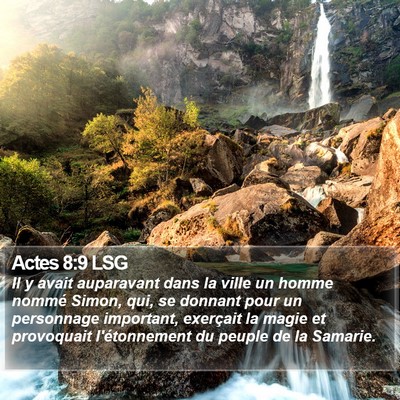 Actes 8:9 LSG Bible Verse Image