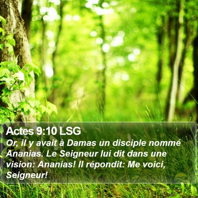 Actes 9:10 LSG Bible Verse Image