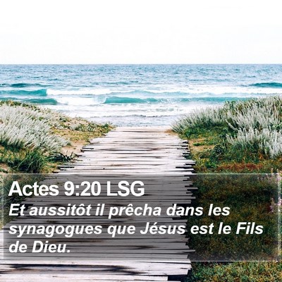 Actes 9:20 LSG Bible Verse Image