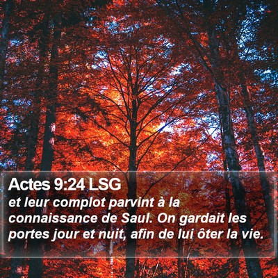 Actes 9:24 LSG Bible Verse Image