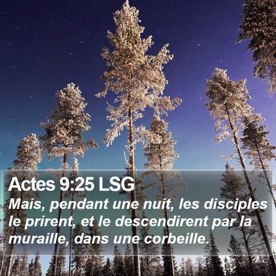 Actes 9:25 LSG Bible Verse Image