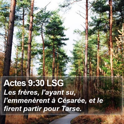 Actes 9:30 LSG Bible Verse Image
