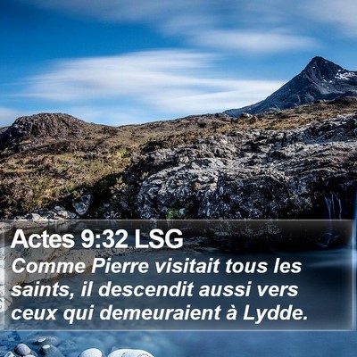 Actes 9:32 LSG Bible Verse Image
