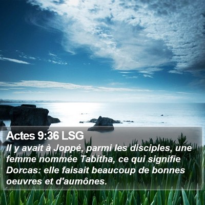Actes 9:36 LSG Bible Verse Image