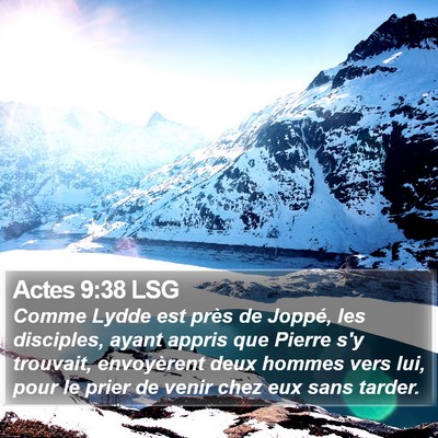 Actes 9:38 LSG Bible Verse Image