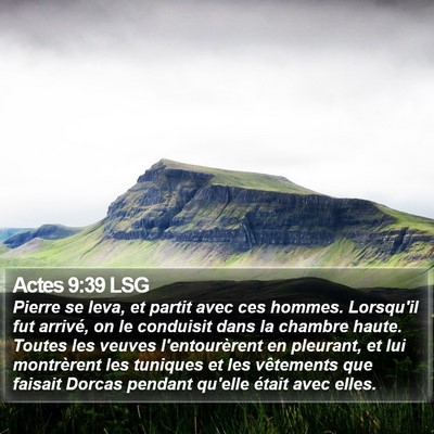 Actes 9:39 LSG Bible Verse Image