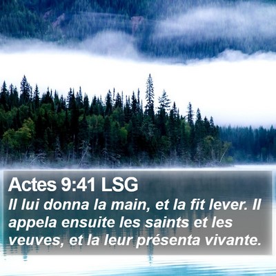 Actes 9:41 LSG Bible Verse Image
