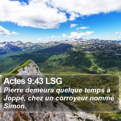 Actes 9:43 LSG Bible Verse Image