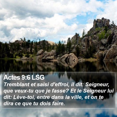 Actes 9:6 LSG Bible Verse Image