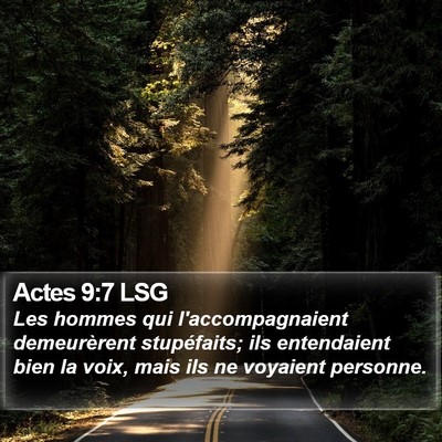 Actes 9:7 LSG Bible Verse Image