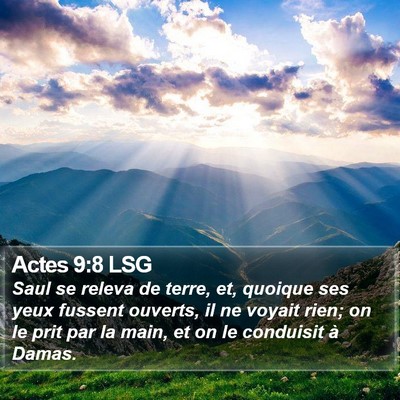 Actes 9:8 LSG Bible Verse Image