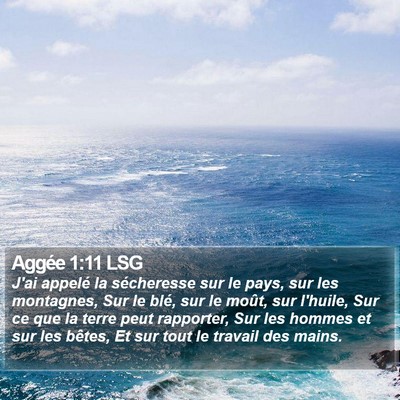Aggée 1:11 LSG Bible Verse Image