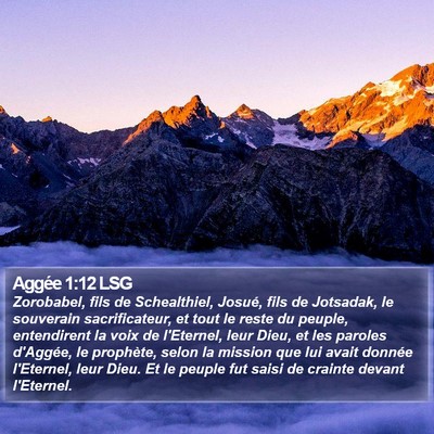 Aggée 1:12 LSG Bible Verse Image