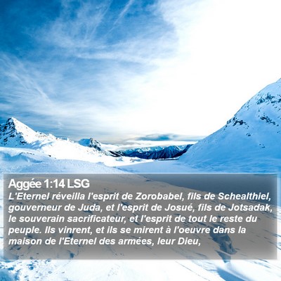 Aggée 1:14 LSG Bible Verse Image
