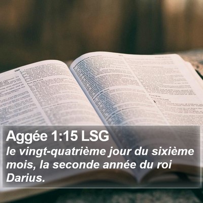 Aggée 1:15 LSG Bible Verse Image