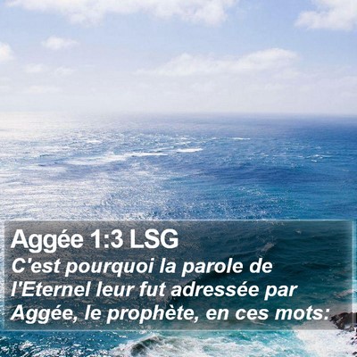 Aggée 1:3 LSG Bible Verse Image