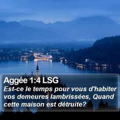 Aggée 1:4 LSG Bible Verse Image