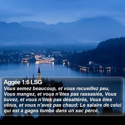 Aggée 1:6 LSG Bible Verse Image