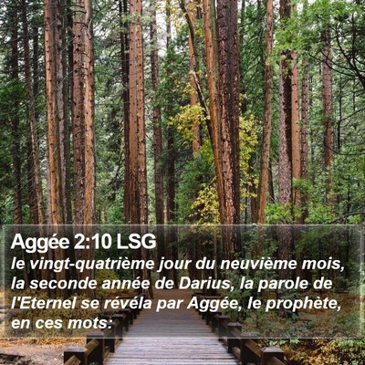 Aggée 2:10 LSG Bible Verse Image
