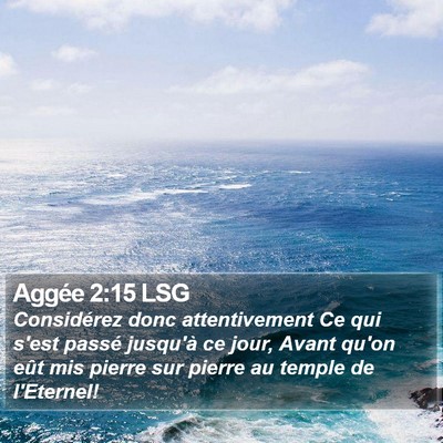 Aggée 2:15 LSG Bible Verse Image