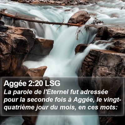 Aggée 2:20 LSG Bible Verse Image