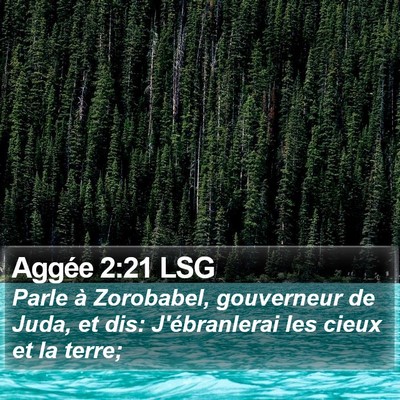 Aggée 2:21 LSG Bible Verse Image