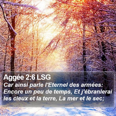 Aggée 2:6 LSG Bible Verse Image