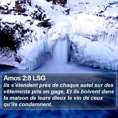 Amos 2:8 LSG Bible Verse Image