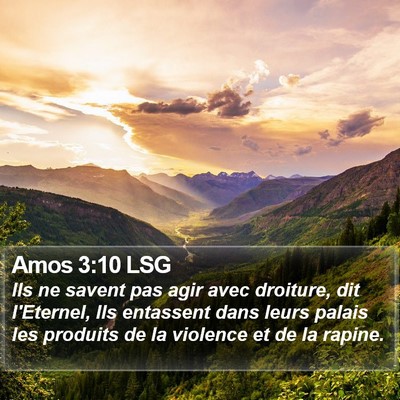 Amos 3:10 LSG Bible Verse Image