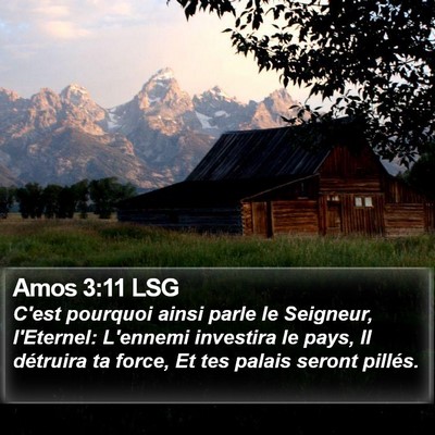 Amos 3:11 LSG Bible Verse Image