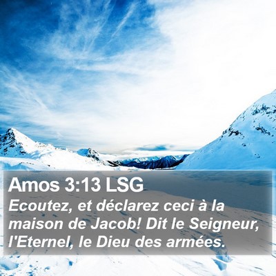 Amos 3:13 LSG Bible Verse Image