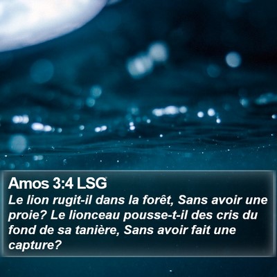 Amos 3:4 LSG Bible Verse Image