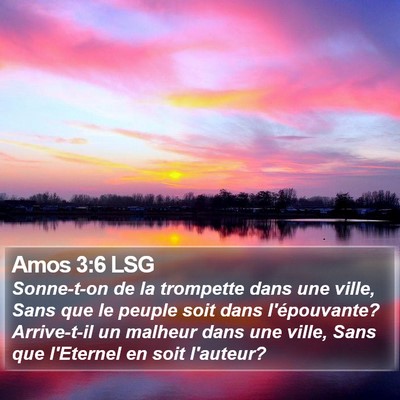 Amos 3:6 LSG Bible Verse Image