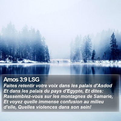 Amos 3:9 LSG Bible Verse Image