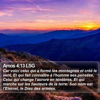 Amos 4:13 LSG Bible Verse Image